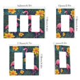 thumbnail image 2 of Yayeee Rocker Switch Wall Plate 3-Gang 6.5"x4.6" Home Decorative Outlet Cover, Yellow Floral Flamingo, 2 of 6