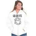 thumbnail image 4 of Graduate 90s Throwback Graduation Unisex Fleece Graphic Zip Up Hoodie Brisco Brands 2X, 4 of 5