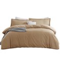 thumbnail image 4 of LammaLoe Twin Duvet Cover Set, Luxury Microfiber 2 Piece Bedding Sets with Pillow Sham,Mocha, 4 of 11