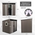 thumbnail image 3 of 6ft x 5ft Outdoor Metal Storage Shed With window Transparent plate W540S00011, 3 of 10