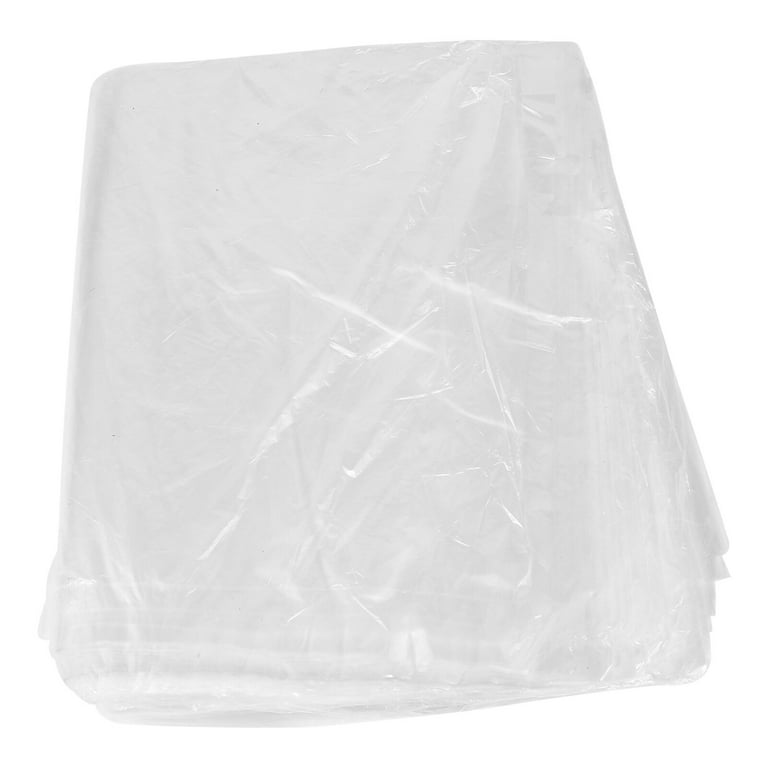 200Pcs PE Transparent Plastic Bag Disposable Storage Pouch Giant Storage  Bags 