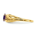 thumbnail image 4 of Primal Gold 14 Karat Yellow Gold 6x4mm Oval Amethyst Ring, 4 of 7