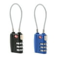 thumbnail image 1 of MasteelfCA 2pcs TSA Approved Security Cable Luggage Locks 3-Digit Combination Password Locks Padlocks in Different Colors (Black & Blue), 1 of 7