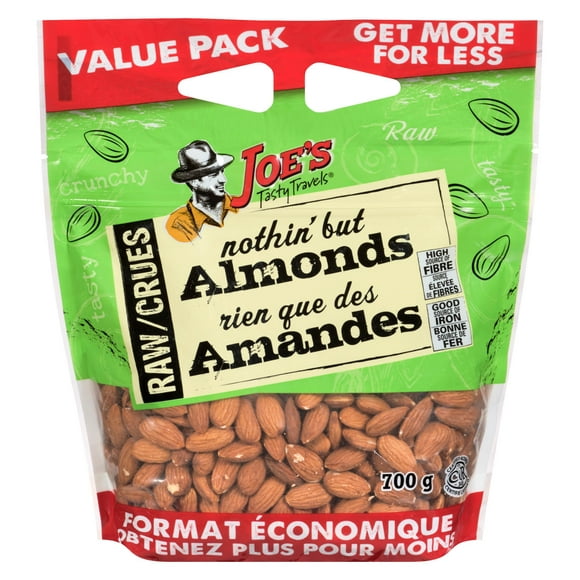Joe's Tasty Travels Value Pack Nothin' but Almonds, 700 g