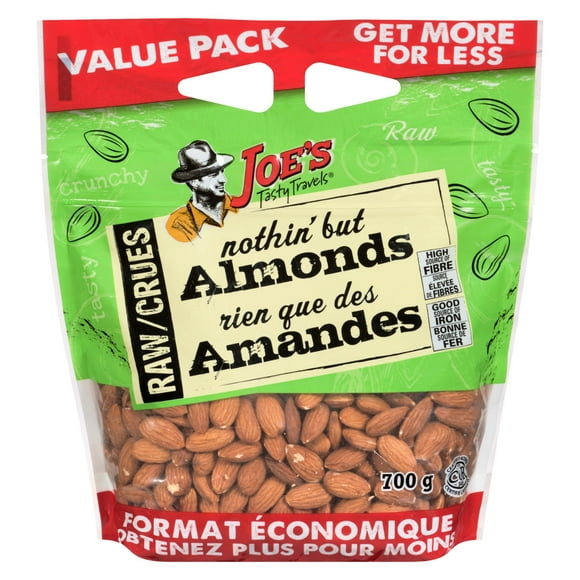 Amandes naturelles Rien que des Amandes de Voyages savoureux de Joe en paq. économique 700g