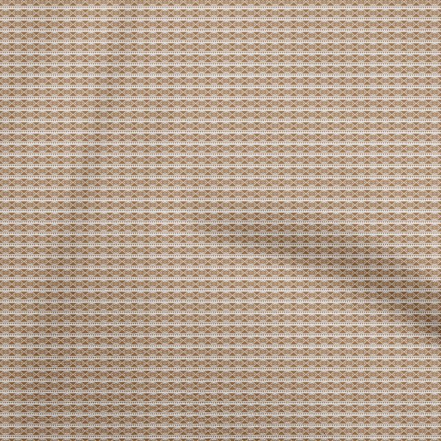 oneOone Cotton Flex Brown Fabric Tribal Sewing Material Print Fabric By The Yard 40 Inch Wide