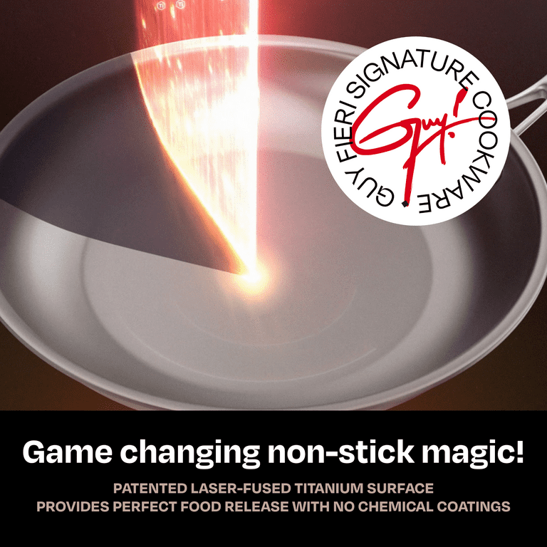 Guy Fieri's Flavortown Laser Titanium 12 Piece Set - Non-stick