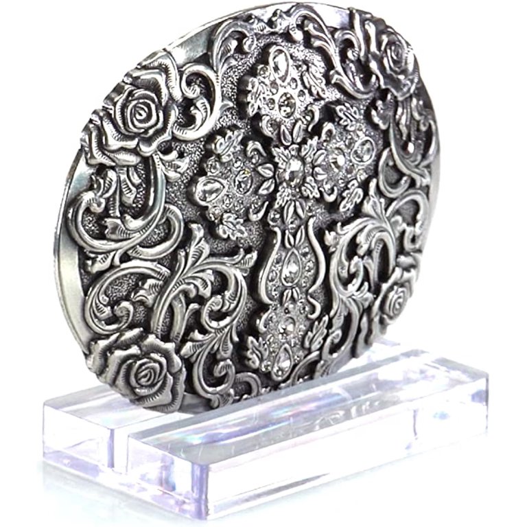 *Nocona Blazin Roxx Silver Plated Oval Cross Rhinestone Western Belt BUCKLE NEW! Nocona Blazin Roxx Silver Plated Oval Cross Rhinestone  main image 4