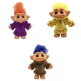 thumbnail image 1 of 3 Piezas de acción de Cabello Coloreado Hugo pequeños muñecos trolls, 1 of 10