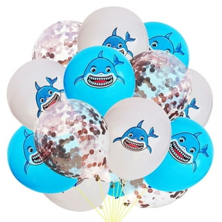 Shark Balloons in Shark Party Supplies 