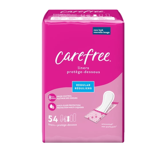 Carefree Acti-Fresh Protège-Dessous Minces, Réguliers, 54 Unités