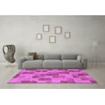 thumbnail image 3 of Ahgly Company Indoor Rectangle Checkered Purple Modern Area Rugs, 8' x 10', 3 of 4