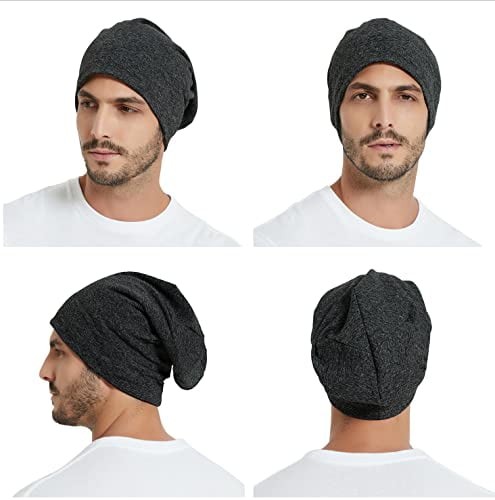 EINSKEY Slouchy Beanie for Men/Women 2-Pack Summer Thin Skull Cap Baggy Oversize Knit Hat