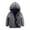 Grey, variant on KAUOD Kids Boys Quilted down Jackets Lightweight Warm Zip up Hooded Puffer Coats Toddler Plain Soft Windproof Outwear