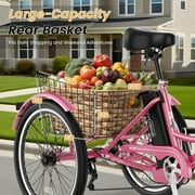 MOONCOOL Adult 24/26 Unisex 3-Wheel Tricycle, 700W Peak Motor, 7 Speeds, 36V 10.4Ah Removable Lithium Battery, 16MPH Max Speed, 40 Miles Range