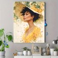 thumbnail image 4 of Elegant Woman in Yellow Hat Canvas Print, Suitable for Living Room, Bedroom, Dining Room, Hallway, Office, Cafe, 4 of 8