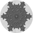 thumbnail image 1 of Ahgly Company Machine Washable Indoor Round Transitional Carbon Gray Area Rugs, 4' Round, 1 of 7