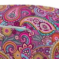 thumbnail image 3 of Paisley Pouf Cover with Zipper, Classic Style Motifs with Flowers Like Sun Leafs and Ornamental Shapes, Soft Decorative Fabric Unstuffed Case, 30" W X 17.3" L, Multicolor, by Ambesonne, 3 of 5