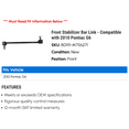 thumbnail image 2 of Front Stabilizer Bar Link - Compatible with 2010 Pontiac G6, 2 of 2