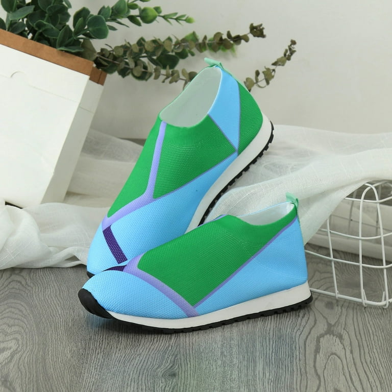 JDEFEG Women's Boots Leisure Women's Slip On Travel Soft Sole Comfortable  Shoes Outdoor Mesh Shoes Runing Fashion Sports Breathable Shoes Tennis Shoe  Boots for Women Green 37 