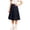 1-Black, variant on High Waist A Line Pleated School Skirt, Knee Length Student Uniform Skirt, Soft Casual Midi Skater Skirt Back to School Outfit 2-Black 13-14 Years