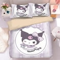 thumbnail image 4 of Lindo Kuromi nuevo juego de sábanas de cuatro piezas con litera cama individual juego de tres piezas Sanrio anime girly corazón ropa de cama al por mayor, 4 of 5