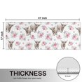 thumbnail image 5 of Highland Cow and Flower Print Anti Fatigue Kitchen Rugs Set Of 2, Non Slip Washable Decorative Floor Mats for Sink Laundry and Home Use, 17"x47", 5 of 5