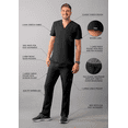 thumbnail image 3 of Adar Addition Ensemble de Sarrau Go-Basic pour Hommes - Haut de Sarrau Classique à Col en V et Pantalon de Sarrau Cargo, 3 of 7