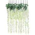 thumbnail image 1 of Seda artificial Wisteria Vine Ratta seda colgante flor boda decoración, 12 piezas Sailing  Electrónica, 1 of 5