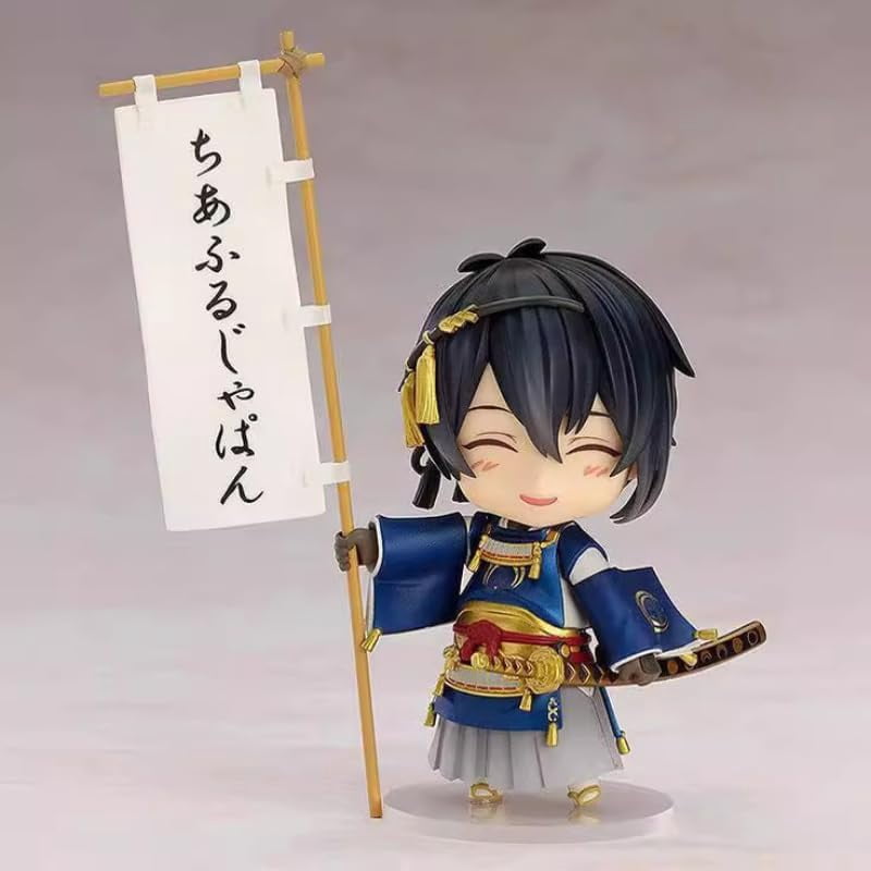 Newly Mikazuki Figure Q Version Standing Mikazuki Munechika Anime Figures 10cm/3.9inch PVC Character Model Collectible for Anime Fans Gift
