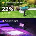thumbnail image 3 of Linkind Solar Lights Outdoor, Color Changing Solar Landscape Spotlights Outdoor, IP67 LED Solar Spotlights for Halloween Garden Yard Patio Driveway Porch, 4-Pack, 3 of 10