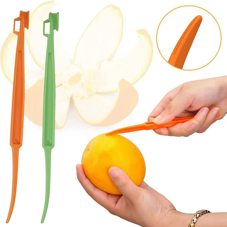 MMolecule 10PCS Orange Citruses Peelers Citruses Remover Safes Plastic Easy Slicer  Cutter Lemon Cutter Peeler Remover Opener 
