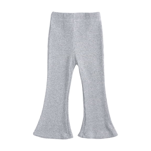 Qudderr Baby Kids Spring Autumn Flare Leggings Pants Toddler Cotton Flare Pantsfor Girls Elastic Waist Bell Bottom Casual Trousers for 1-9 Years