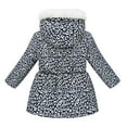 thumbnail image 3 of Toimothcn Toddler Girls Puffer Jacket Fashion Leopard Printed Long Sleeve Hooded Down Jacket Hooded Thickened Warm Loose Fit Zipper Up Windproof Winter Coat Suitable Winter Dailywear, 3 of 7