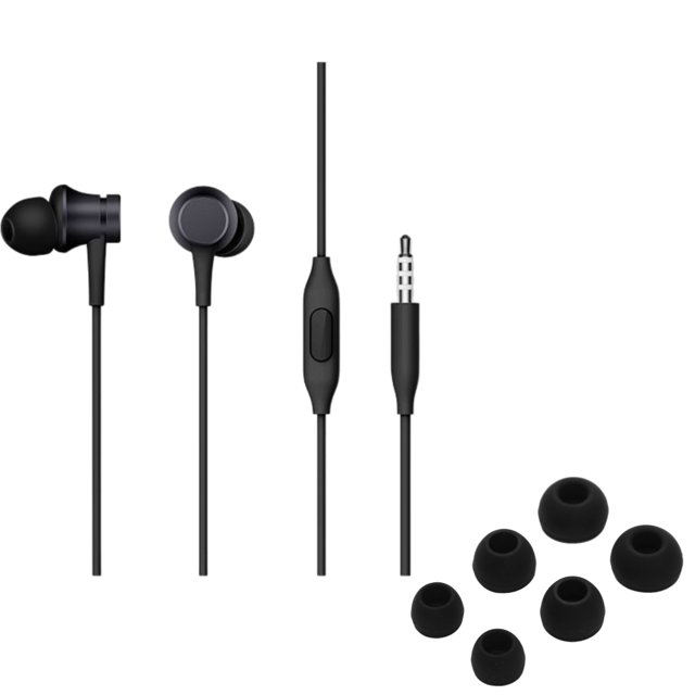 AUDIFONOS XIAOMI MI IN-EAR BASIC NEGRO Xiaomi y 6 Almohadillas de silicona para auriculares Xiaomi Xiaomi