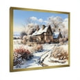 thumbnail image 3 of Designart "Winter Charm Of The Barn I" Barn Picture Framed Canvas Prints, 3 of 5