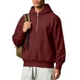 thumbnail image 4 of Ceisia Men Waffle Knit Stand Collar Full Zip Fleece Jacket Loose Fit Long Sleeve Pocket Daily Casual Outer Coat Gift, 4 of 9
