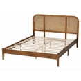 thumbnail image 4 of Baxton Studio Fleur Mid-Century Platform Bed, Queen, Walnut Brown, 4 of 9