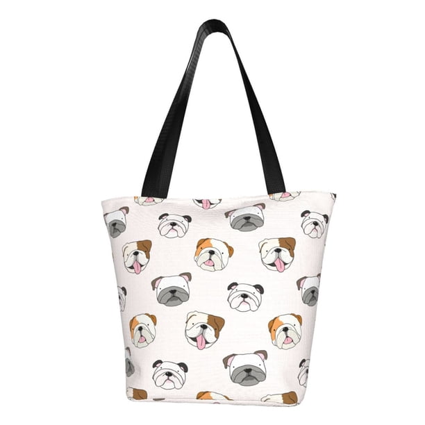 Easygdp Bulldog Face Bolso de Hombro para Mujer, Bolso Bandolera y Cartera de Mano Elegante para Uso Diario