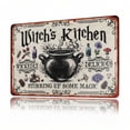 thumbnail image 5 of HELLOYOUNG Vintage Witch's Kitchen Iron Sign Retro Wall Art Rustic Decor for Living Room Bedroom Halloween Home Boho Cottagecore, 5 of 6