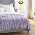 thumbnail image 4 of Posh Living Mayra 50" x 60" Polyester Fabric Throw in Purple, 4 of 8
