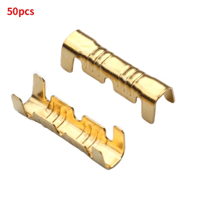 Riwesomey 50 unids/bolsa terminales de alambre conectores de alambre de latón terminales de Cable de engarzado portátiles para coche moto Herramientas eléctricas