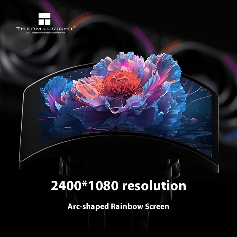 Thermalright Rainbow Vision 360 Turbo Argb Black Rainbow Vision Curved Screen Cooler Cpu Liquid  Cooler