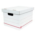 thumbnail image 5 of Office Depot® Brand Standard-Duty Corrugated Storage Boxes, Letter/Legal Size, 15" x 12" x 10",  60% Recycled, White/Red, Pack Of 15, 5 of 8