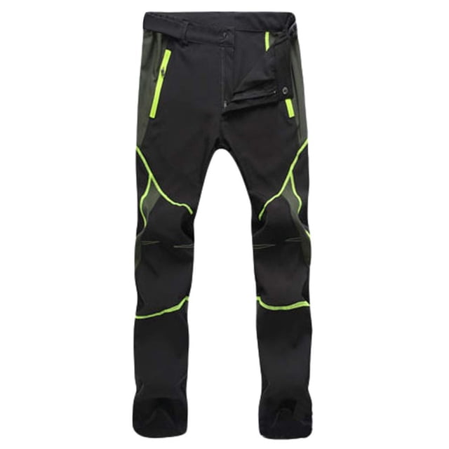 ICHUANYI Clearance Men And Women Couples Mountaineering Quick Dry Outdoor Sports Elastic Pants Windproof Mountaineering Pants(Green, S) ICHUANYI WER2023080901715
