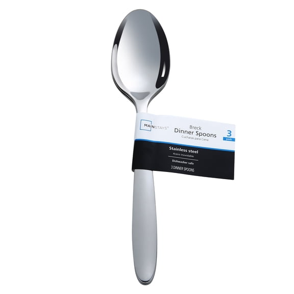Mainstays Breck Mirror Polishing Stainless Steel Tableware Spoons Stainless Steel Handle