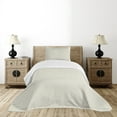 thumbnail image 4 of Ambesonne Ivory and Blue Quilted Bedspread Set 2 Pcs, Floral Inspirations, Twin Size, Bluegrey and Ivory, 4 of 5