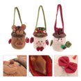 thumbnail image 3 of 3PCS Christmas Apple Tote Bags Portable Gift Candy Pouches Adorable Plush Chocolate Drawstring Handbags for Party (Random Style), 3 of 8