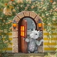 thumbnail image 6 of Clearance Under $10 Garden Statue Outdoor Decor Garden Dinosaur Eating Gnomes Figurine Yard Art Ornaments For Fall Garden Sculptures & Statues For Outside Lawns Patio Yard Garden Birthday Gifts B, 6 of 7
