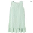 thumbnail image 1 of facefd Robe Femme Sans Manches à Pois Gilet à Volants Col Rond Ample Vert Clair 3TG, 1 of 5